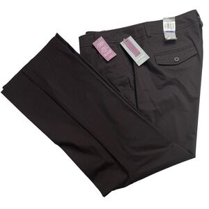 Dockers Marley Pant Womens 18W Brown Mid Rise Truly Slimming Stretch Trousers